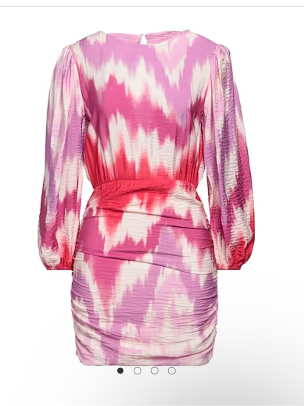 Maje Pink and White Tie-Dye Mini Dress